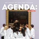 The cover of our Agenda: Wellness publication. The cover reads Agenda: Wellness and has 5 physician assistant students looking at the painting of the Gross Clinic at the Pennsylvania Academy of the Fine Arts. 