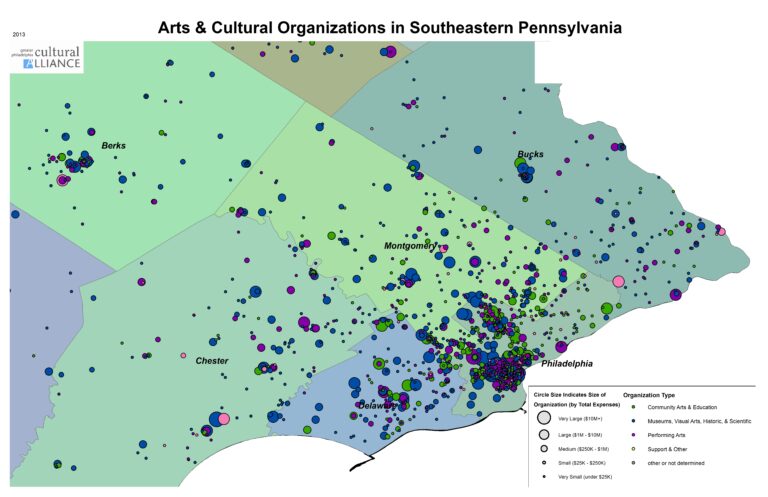 Number of Arts & Cultural Organizations in Greater Philadelphia (2012)